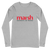 A mockup of the Marsh Supermarkets Experts in Fresh Long Sleeve Tee