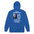 A mockup of the I am Death Indiana Board of Health Zipping Hoodie