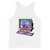 A mockup of the IBM Compatible Purple Hippo Muncie Tank Top