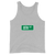 A mockup of the 8th St Street Sign Muncie Tank Top