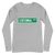 A mockup of the Centennial Ave Street Sign Muncie Long Sleeve Tee