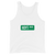 A mockup of the Hoyt Ave Street Sign Muncie Tank Top