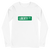 A mockup of the Liberty St Street Sign Mucnie Long Sleeve Tee