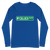 A mockup of the McCulloch Blvd Street Sign Muncie Long Sleeve Tee