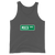 A mockup of the Mock Ave Street Sign Muncie Tank Top
