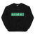 A mockup of the Old State Road 3 Street Sign Muncie Crewneck
