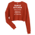 A mockup of the Family Kitchen Restaurant Ladies Cropped Crewneck