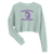 A mockup of the Center High School Spartans Ladies Cropped Crewneck