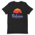 A mockup of the Selma Sunrise Skyline T-Shirt