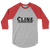 A mockup of the Cline Hardware Selma Raglan 3/4 Sleeve