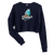 A mockup of the Frosty's Freezer Selma Ladies Cropped Crewneck