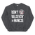 A mockup of the Don't Stop Believing in Muncie Crewneck