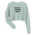 A mockup of the Beautiful Luxurious Muncie Block Text Ladies Cropped Crewneck