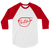 A mockup of the Ray Toffer Rayban Parody Raglan 3/4 Sleeve