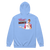 A mockup of the Ray Toffer's Endless Loop of Self Promotion Zipping Hoodie