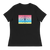 A mockup of the Genderflux Indiana Pride Flag Ladies Tee