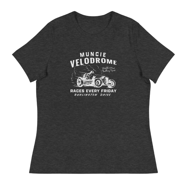 A mockup of the Velodrome Retro Racing Ladies Tee
