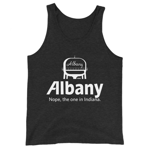 A mockup of the Allstate Parody Albany Watertower Tank Top