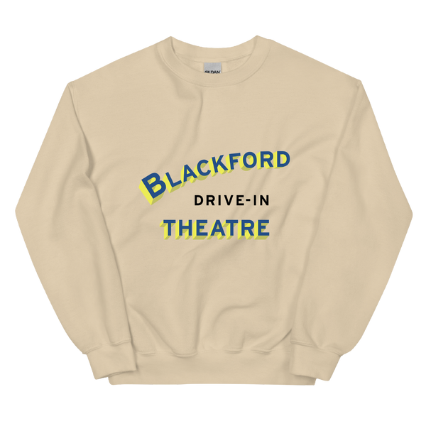 A mockup of the Blackford Drive-In Crewneck