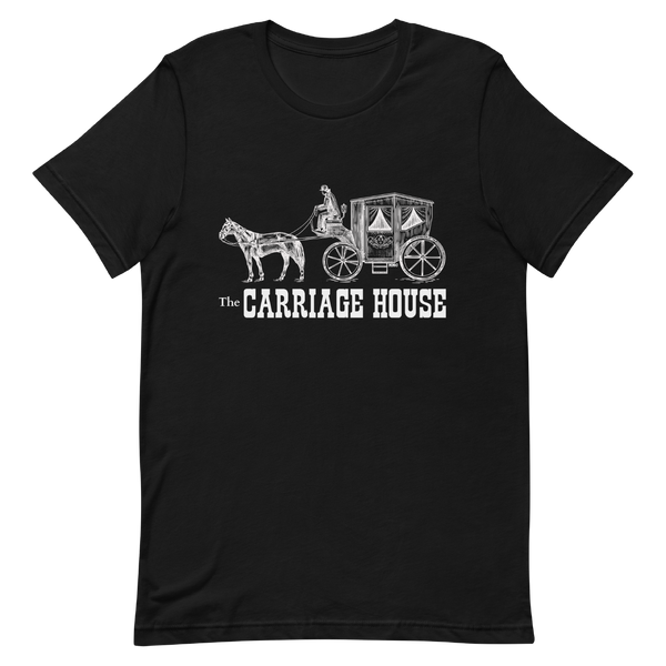 A mockup of the Carriage House Restaurant T-Shirt