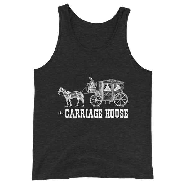 A mockup of the Carriage House Restaurant Tank Top