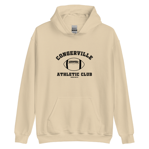 A mockup of the Congerville AC Hoodie