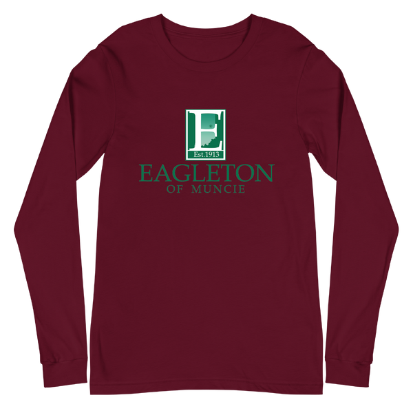 A mockup of the Eagleton of Muncie Yorktown Parody Long Sleeve Tee