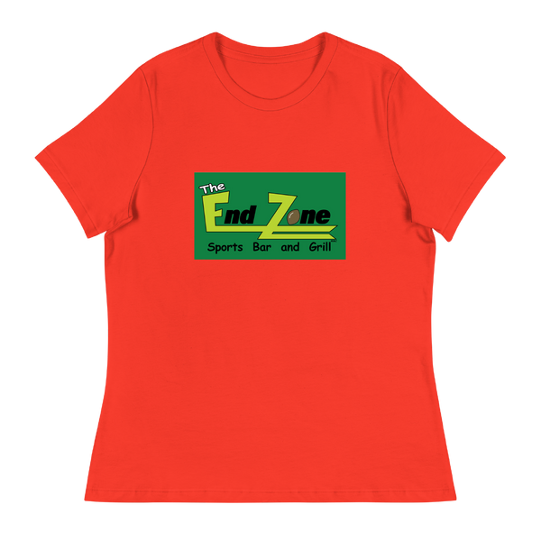 A mockup of the End Zone Sports Bar & Grill Ladies Tee