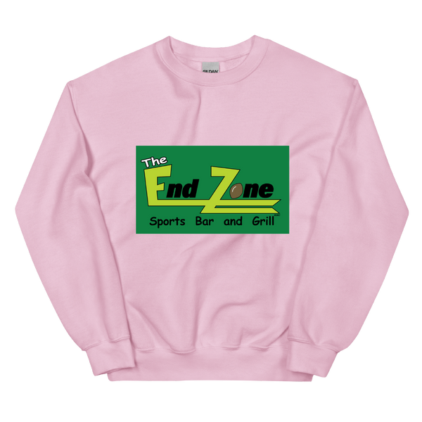 A mockup of the End Zone Sports Bar & Grill Crewneck