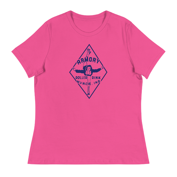 A mockup of the Armory Roller Rink Ladies Tee