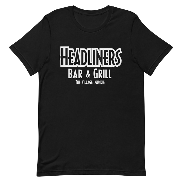 A mockup of the Headliners Bar & Grill T-Shirt