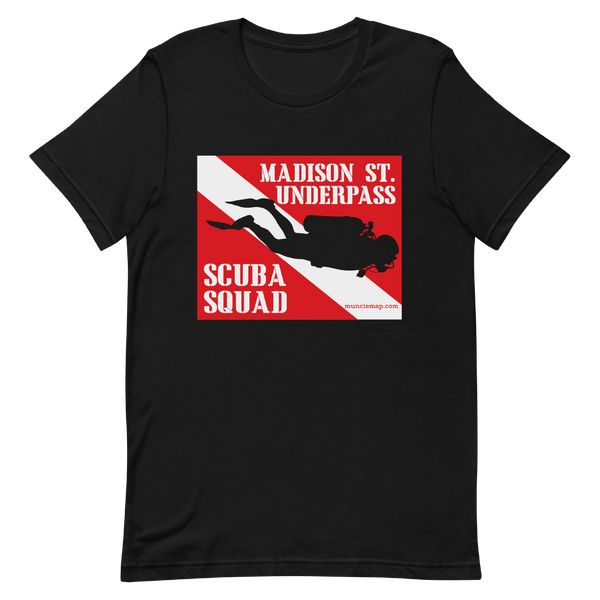 A mockup of the Madison St. Scuba Squad T-Shirt
