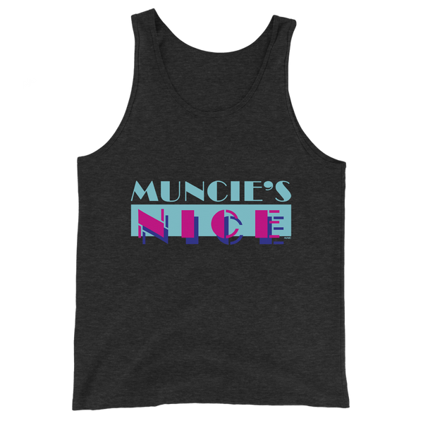 A mockup of the Miami Vice Parody Muncie's Nice Tank Top