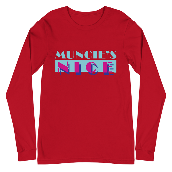 A mockup of the Miami Vice Parody Muncie's Nice Long Sleeve Tee