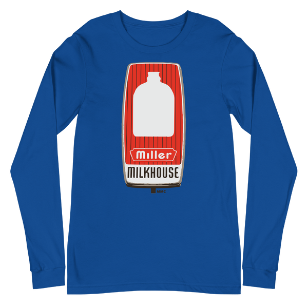A mockup of the Miller Milkhouse Long Sleeve Tee