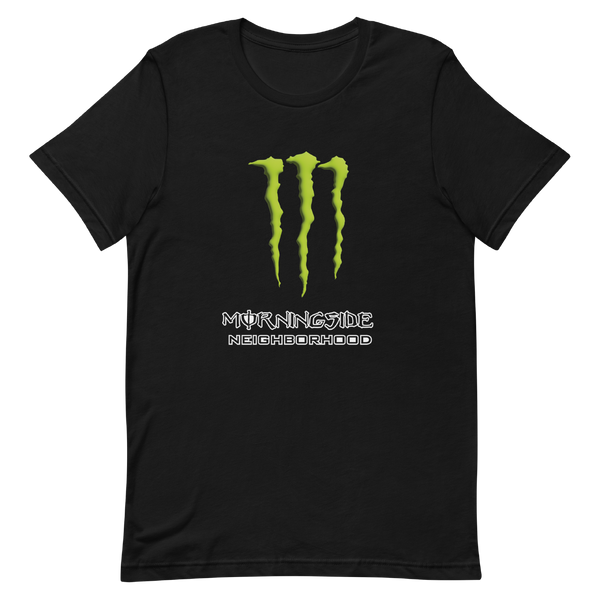 A mockup of the Morningside Neighborhood Monster Parody T-Shirt