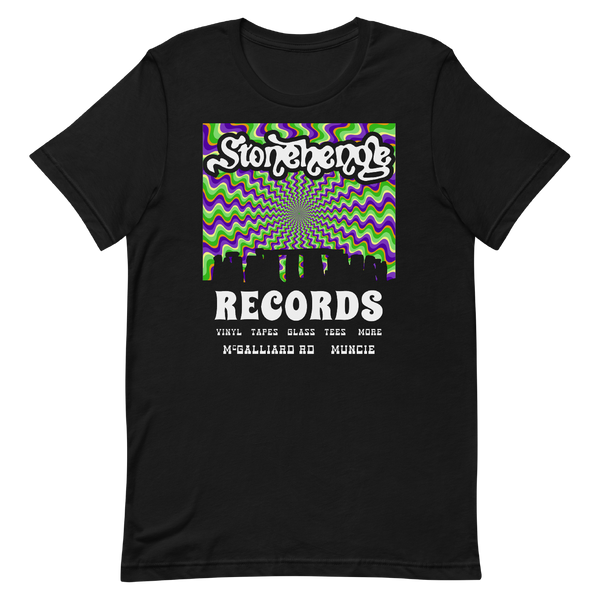 A mockup of the Stonehenge Records T-Shirt
