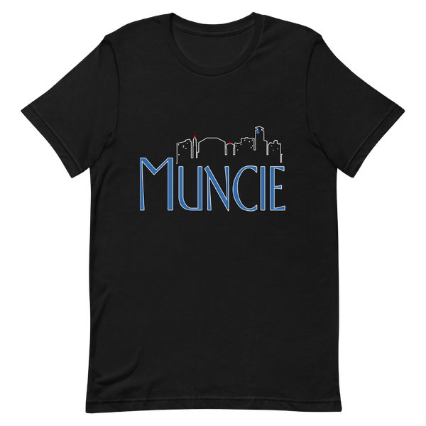 A mockup of the Frasier Logo Parody Muncie T-Shirt