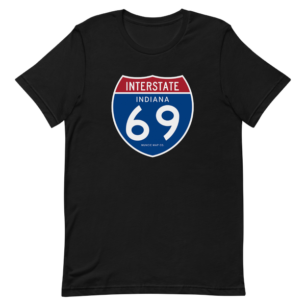 A mockup of the Interstate 69 T-Shirt