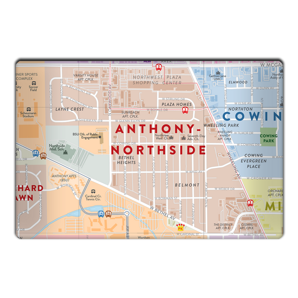 Anthony-Northside Neighborhood Map Magnet