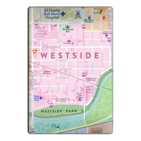 Westside Neighborhood Map Magnet