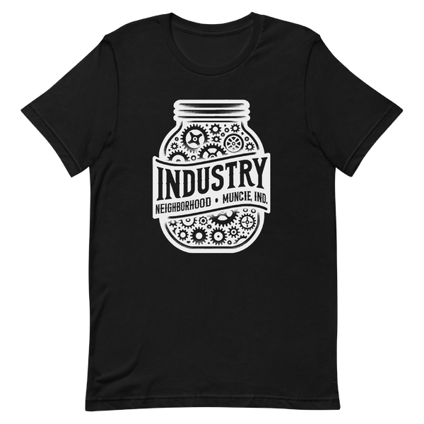 A mockup of the Industry Neighborhood Gear Jar T-Shirt