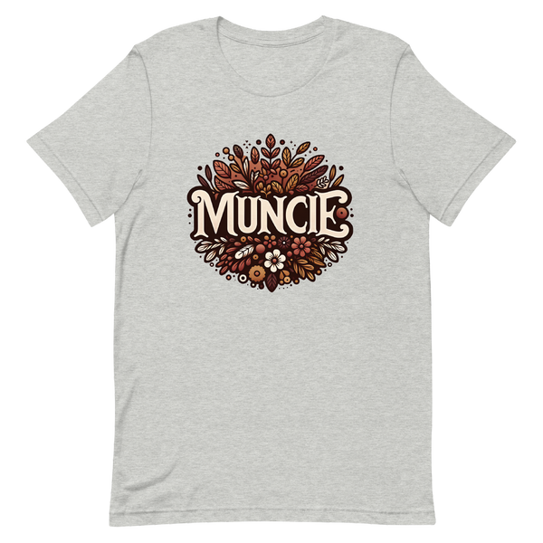 A mockup of the Autumn Bouquet Muncie T-Shirt