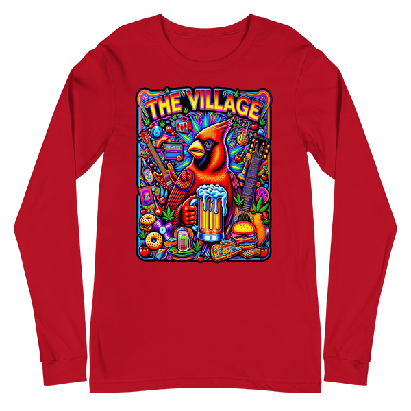 Village Blacklight Poster Long Sleeve Tee