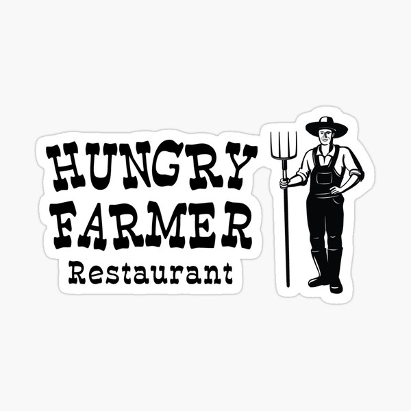 Hungry Farmer Restaurant Sticker