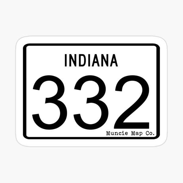 Indiana 332 Muncie Sticker