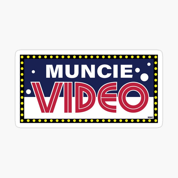 Muncie Video Rental Video Sticker
