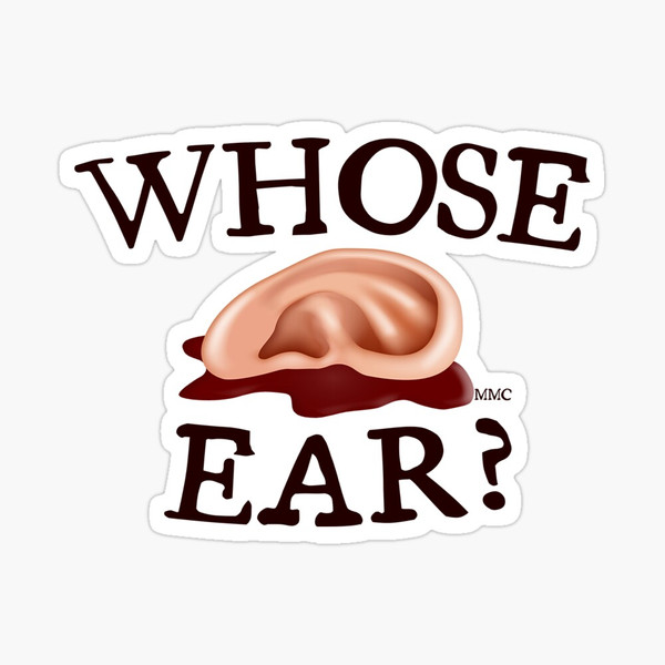 Whose Ear Hoosier Indiana Sticker