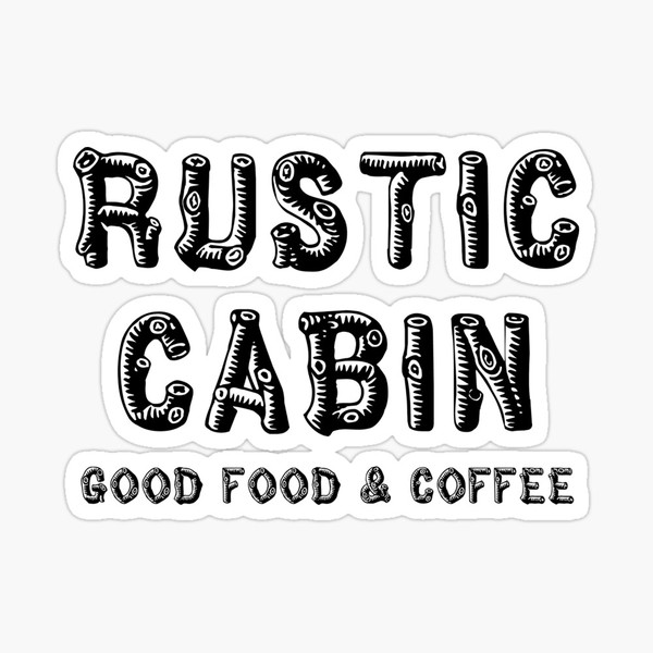Rustic Cabin Restaurant Sticker
