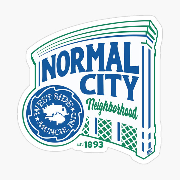 Normal City Neighborhood Rolling Rock Parody Sticker